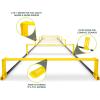 imageProsourceFit Raised Speed ampamp Agility Ladder with 6 Collapsible Hurdles for Footwork Football ampamp Soccer Elevated Training Workout Equipment