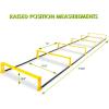 imageProsourceFit Raised Speed ampamp Agility Ladder with 6 Collapsible Hurdles for Footwork Football ampamp Soccer Elevated Training Workout Equipment