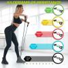 imageProsourceFit Single Stackable Resistance Bands with Door Anchor and Exercise Guide 812 LB Heavy Duty Fitness Tube for FullBody Exercises and Home WorkoutsAssorted  2 LB to 20 LB Resistance Level