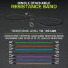 imageProsourceFit Single Stackable Resistance Bands with Door Anchor and Exercise Guide 812 LB Heavy Duty Fitness Tube for FullBody Exercises and Home WorkoutsBlack 16 LB to 20 LB Resistance Level
