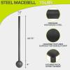 imageProsourceFit Steel Macebell Heavy Duty Steel Mace Workout Mace with NonSlip Grip for Gada Strength and Core TrainingBlack  15 LB