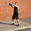 imageProsourceFit Vinyl Coated Cast Iron Kettlebells for Full Body Fitness WorkoutsBlue