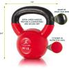 imageProsourceFit Vinyl Coated Cast Iron Kettlebells for Full Body Fitness WorkoutsRed
