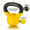 imageProsourceFit Vinyl Coated Cast Iron Kettlebells for Full Body Fitness WorkoutsYellow  10LB