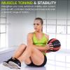 imageProsourceFit Weighted Medicine Ball for Full Body Workouts10 LB  RedBlack