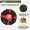 imageProsourceFit Weighted Medicine Ball for Full Body Workouts10 LB  RedBlack