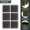 imageProsourceFit Wood Grain Puzzle Mat 12in 6 EVA Foam Interlocking Floor Tiles 24SQ FT for Secure Indoor Room Workout Flooring and Playmat Dark OakCarbon Black  24 Sq Ft  6 Tiles