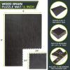 imageProsourceFit Wood Grain Puzzle Mat 12in 6 EVA Foam Interlocking Floor Tiles 24SQ FT for Secure Indoor Room Workout Flooring and Playmat Dark OakCarbon Black  24 Sq Ft  6 Tiles