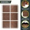 imageProsourceFit Wood Grain Puzzle Mat 12in 6 EVA Foam Interlocking Floor Tiles 24SQ FT for Secure Indoor Room Workout Flooring and Playmat Dark OakDark Oak  24 Sq Ft  6 Tiles
