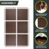 imageProsourceFit Wood Grain Puzzle Mat 12in 6 EVA Foam Interlocking Floor Tiles 24SQ FT for Secure Indoor Room Workout Flooring and Playmat Dark OakDark Walnut  24 Sq Ft  6 Tiles