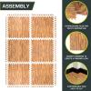 imageProsourceFit Wood Grain Puzzle Mat 12in 6 EVA Foam Interlocking Floor Tiles 24SQ FT for Secure Indoor Room Workout Flooring and Playmat Dark OakLight Oak  24 Sq Ft  6 Tiles