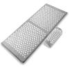 imageProsourceFit Acupressure Mat and Pillow Set for BackNeck Pain Relief and Muscle Relaxation Large  GreenWhiteXL  GreyWhite