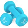 imageProsourceFit Neoprene Dumbbell Coated for NonSlip Grip 10 lbAqua  7LB
