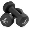 imageProsourceFit Neoprene Dumbbell Coated for NonSlip Grip 10 lbBlack  12LB