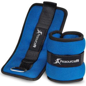 imageProsourceFit Ankle Wrist and Arm Leg Weights Adjustable Strap Adjustable Weight for Men and WomenBlue 3lb