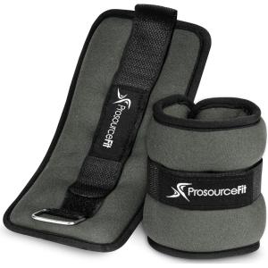 imageProsourceFit Ankle Wrist and Arm Leg Weights Adjustable Strap Adjustable Weight for Men and WomenGrey 2lb
