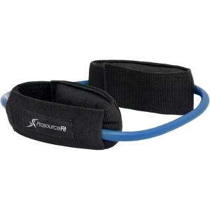 imageProsourceFit Leg Resistance Exercise Band Heavy Duty Tube 1520 pounds with Padded Ankle Cuffs for Lower Body Workouts