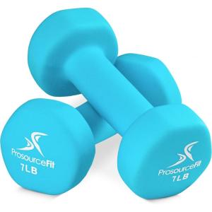 imageProsourceFit Neoprene Dumbbell Coated for NonSlip Grip 10 lbAqua  7LB