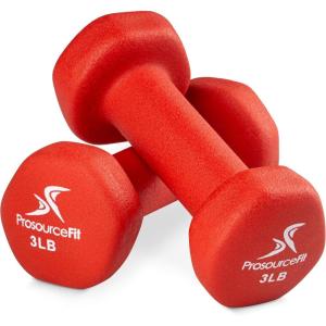 imageProsourceFit Neoprene Dumbbell Coated for NonSlip Grip 10 lbRed3lb