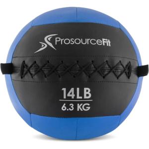 imageProsourceFit Soft Medicine Balls Wall Balls and Full Body Dynamic ExercisesBlue 14 LB