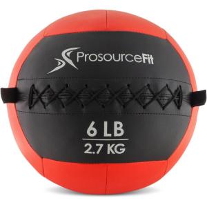 imageProsourceFit Soft Medicine Balls Wall Balls and Full Body Dynamic ExercisesRed 6 LB