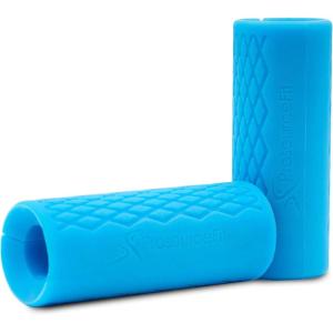 imageProsourceFit Thick Grips for Dumbbell and Barbell 19in Axle Bar Adapter for Weightlifting and Strength Training BlueBlue