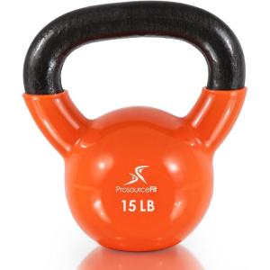 imageProsourceFit Vinyl Coated Cast Iron Kettlebells for Full Body Fitness WorkoutsOrange