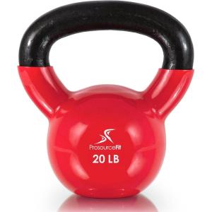 imageProsourceFit Vinyl Coated Cast Iron Kettlebells for Full Body Fitness WorkoutsRed