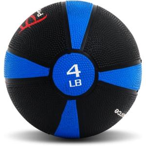 imageProsourceFit Weighted Medicine Ball for Full Body Workouts4 LB  BlueBlack