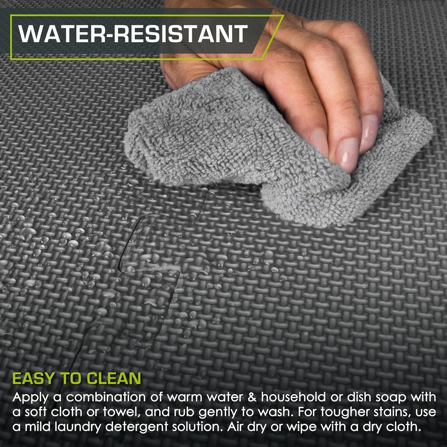imageProsourceFit Extra Thick Puzzle Exercise Mat  EVA Foam Interlocking Tiles for Protective Cushioned Workout Flooring for Home and Gym Equipment Black  34 inch  24 Sq Ft  6 TilesGrey  34 Inch  96 Sq Ft  24 Tiles