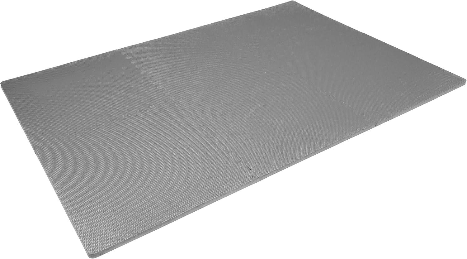 imageProsourceFit Extra Thick Puzzle Exercise Mat  EVA Foam Interlocking Tiles for Protective Cushioned Workout Flooring for Home and Gym Equipment Black  34 inch  24 Sq Ft  6 TilesGrey  34 Inch  24 Sq Ft  6 Tiles