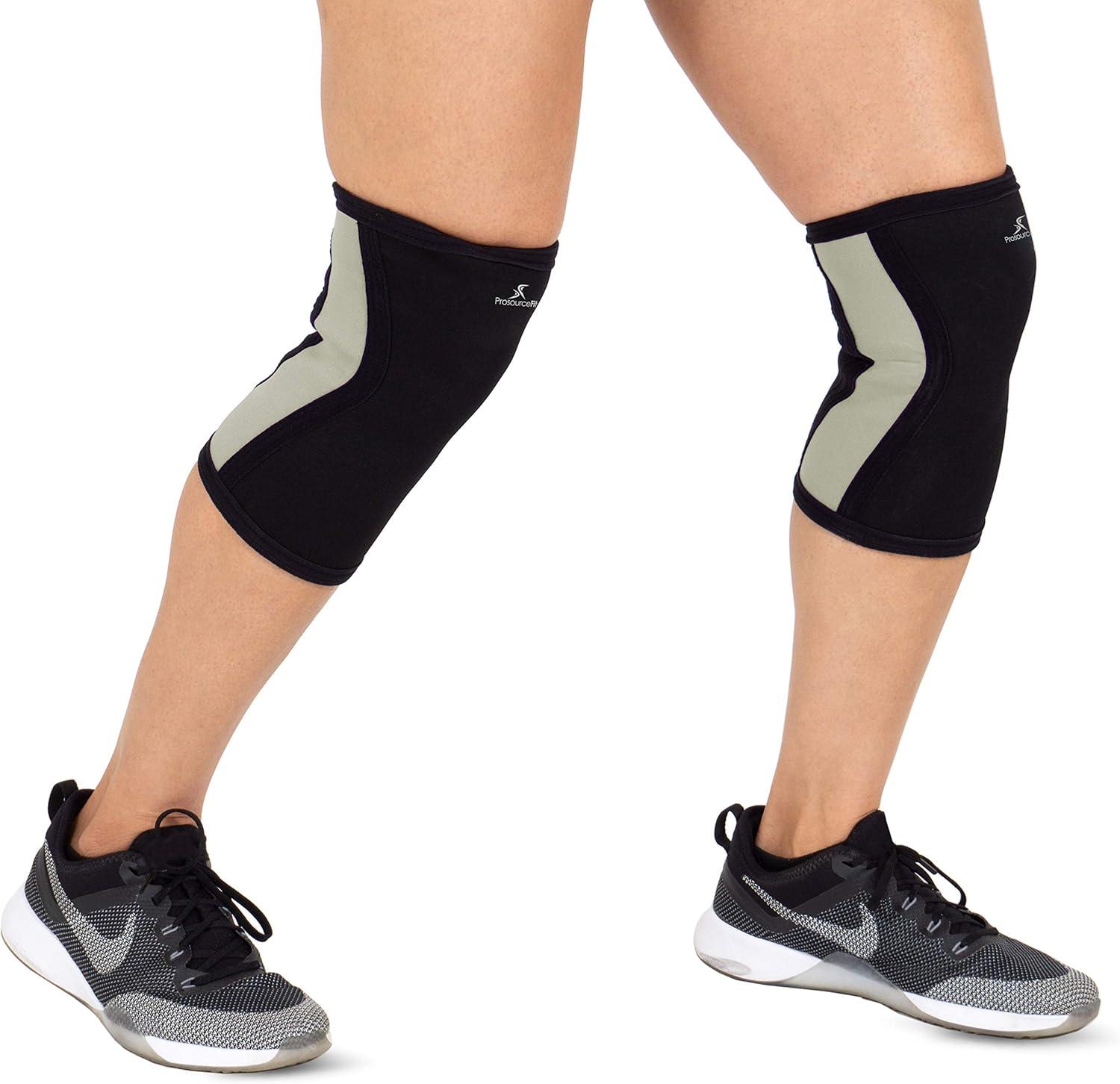 imageProsourceFit Knee Sleeve for CrossTraining Squats Weightlifting Powerlifting for Joint Compression Support ampamp Knee Pain ReliefGreyS