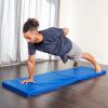 imageProsourceFit BiFold Folding Thick Exercise Mat 6x2 with Carrying Handles for MMA Gymnastics Core Workouts BlueBlue