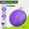 imageProsourceFit Core Balance Disc Trainer 14 Diameter with Pump for Improving Posture Fitness StabilityPurple