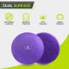 imageProsourceFit Core Balance Disc Trainer 14 Diameter with Pump for Improving Posture Fitness StabilityPurple