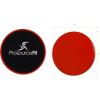imageProsourceFit Core Sliding Exercise Discs DualSided Sliders for Use on Any Surface at Home or Gym for FullBody Workouts Set of 2Red
