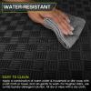 imageProsourceFit Exercise Puzzle Mat 1in Checkered EVA Foam Floor Tiles w NonSlip Texture Gym Mat w Interlocking Foam Tiles for Adjustable Surface Shock Absorbing Waterproof Gym Flooring BlueBlack  12 Inch  12 Tiles  12 Sq Ft
