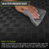 imageProsourceFit Exercise Puzzle Mat 1in Checkered EVA Foam Floor Tiles w NonSlip Texture Gym Mat w Interlocking Foam Tiles for Adjustable Surface Shock Absorbing Waterproof Gym Flooring BlueBlack  12 Inch  6 Tiles  24 Sq Ft