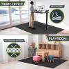 imageProsourceFit Exercise Puzzle Mat 1in Checkered EVA Foam Floor Tiles w NonSlip Texture Gym Mat w Interlocking Foam Tiles for Adjustable Surface Shock Absorbing Waterproof Gym Flooring BlueBlack  12 Inch  6 Tiles  24 Sq Ft
