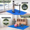 imageProsourceFit Exercise Puzzle Mat 1in Checkered EVA Foam Floor Tiles w NonSlip Texture Gym Mat w Interlocking Foam Tiles for Adjustable Surface Shock Absorbing Waterproof Gym Flooring BlueBlue  1 Inch  6 Tiles  24 Sq Ft