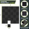 imageProsourceFit Exercise Puzzle Mat 1in Checkered EVA Foam Floor Tiles w NonSlip Texture Gym Mat w Interlocking Foam Tiles for Adjustable Surface Shock Absorbing Waterproof Gym Flooring BlueBlack  12 Inch  36 Tiles  36 Sq Ft