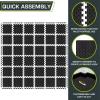 imageProsourceFit Exercise Puzzle Mat 1in Checkered EVA Foam Floor Tiles w NonSlip Texture Gym Mat w Interlocking Foam Tiles for Adjustable Surface Shock Absorbing Waterproof Gym Flooring BlueBlack  12 Inch  36 Tiles  36 Sq Ft