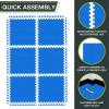 imageProsourceFit Exercise Puzzle Mat 1in Checkered EVA Foam Floor Tiles w NonSlip Texture Gym Mat w Interlocking Foam Tiles for Adjustable Surface Shock Absorbing Waterproof Gym Flooring BlueBlue  12 Inch  6 Tiles  24 Sq Ft