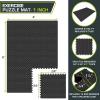 imageProsourceFit Exercise Puzzle Mat 1in Checkered EVA Foam Floor Tiles w NonSlip Texture Gym Mat w Interlocking Foam Tiles for Adjustable Surface Shock Absorbing Waterproof Gym Flooring BlueBlack  1 Inch  6 Tiles  24 Sq Ft