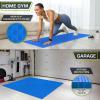 imageProsourceFit Exercise Puzzle Mat 1in Checkered EVA Foam Floor Tiles w NonSlip Texture Gym Mat w Interlocking Foam Tiles for Adjustable Surface Shock Absorbing Waterproof Gym Flooring BlueBlue  12 Inch  6 Tiles  24 Sq Ft