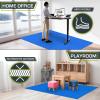 imageProsourceFit Exercise Puzzle Mat 1in Checkered EVA Foam Floor Tiles w NonSlip Texture Gym Mat w Interlocking Foam Tiles for Adjustable Surface Shock Absorbing Waterproof Gym Flooring BlueBlue  12 Inch  6 Tiles  24 Sq Ft