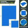 imageProsourceFit Exercise Puzzle Mat 1in Checkered EVA Foam Floor Tiles w NonSlip Texture Gym Mat w Interlocking Foam Tiles for Adjustable Surface Shock Absorbing Waterproof Gym Flooring BlueBlue  1 Inch  6 Tiles  24 Sq Ft