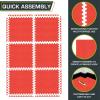 imageProsourceFit Exercise Puzzle Mat 1in Checkered EVA Foam Floor Tiles w NonSlip Texture Gym Mat w Interlocking Foam Tiles for Adjustable Surface Shock Absorbing Waterproof Gym Flooring BlueRed  1 Inch  6 Tiles  24 Sq Ft