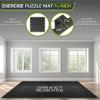 imageProsourceFit Extra Thick Puzzle Exercise Mat  EVA Foam Interlocking Tiles for Protective Cushioned Workout Flooring for Home and Gym Equipment Black  34 inch  24 Sq Ft  6 TilesBlack  34 Inch  96 Sq Ft  24 Tiles