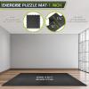 imageProsourceFit Extra Thick Puzzle Exercise Mat  EVA Foam Interlocking Tiles for Protective Cushioned Workout Flooring for Home and Gym Equipment Black  34 inch  24 Sq Ft  6 TilesBlack  1 Inch  72 Sq Ft  18 Tiles